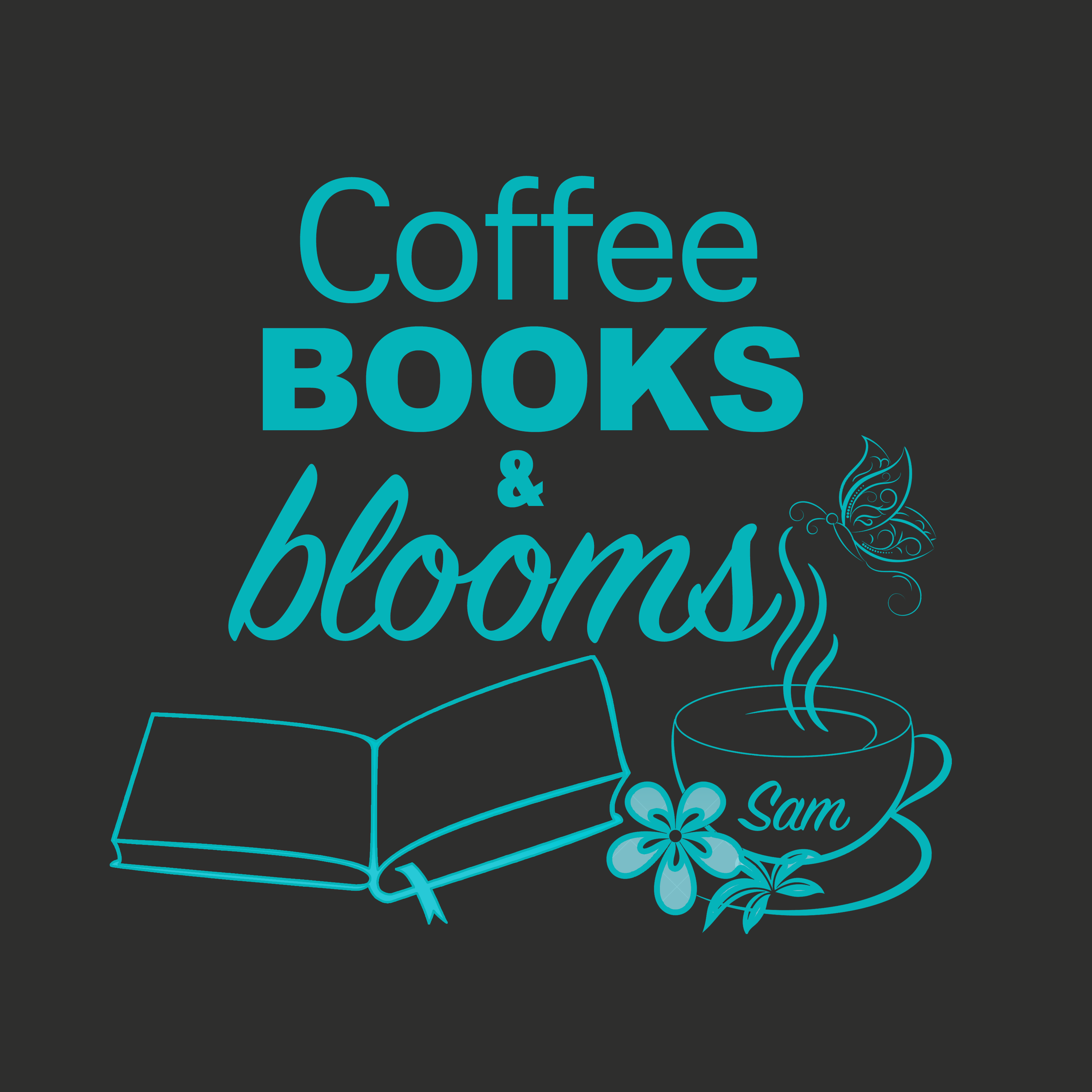 CoffeeBooksNBlooms Logo